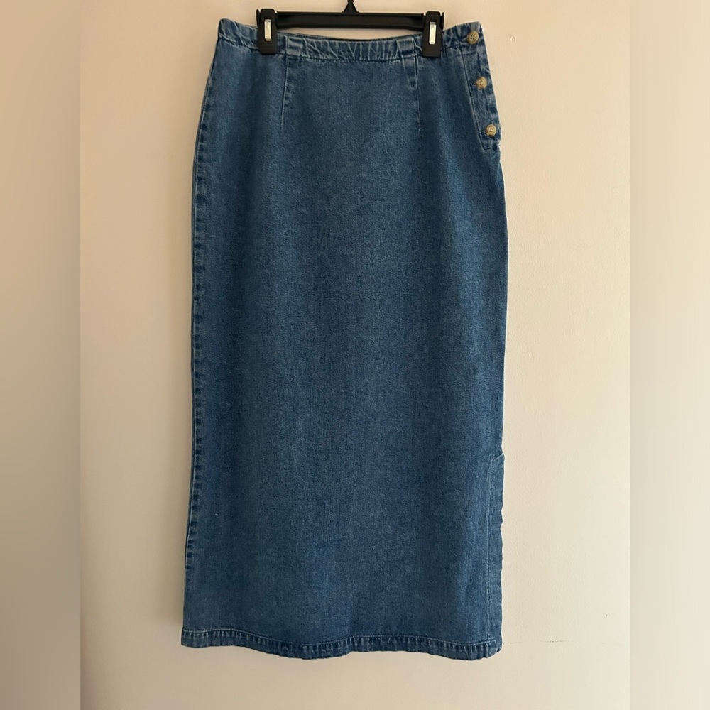 Eddie Bauer Classic Blue Pencil Skirt